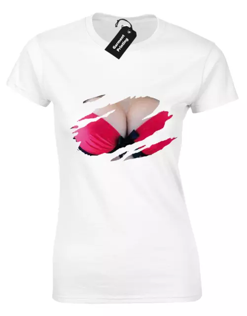 WOMENS FUNNY CREATIVE Big Boobs Breast 3D Print Casual T-Shirt Short Sleeve  £11.99 - PicClick UK