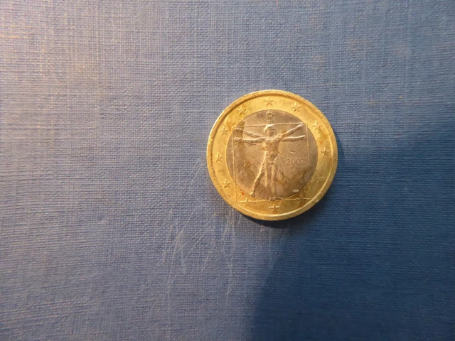 1 EURO MÜNZE, 2002 Italien Leonardo da Vinci Fehlprägung? EUR 300,00