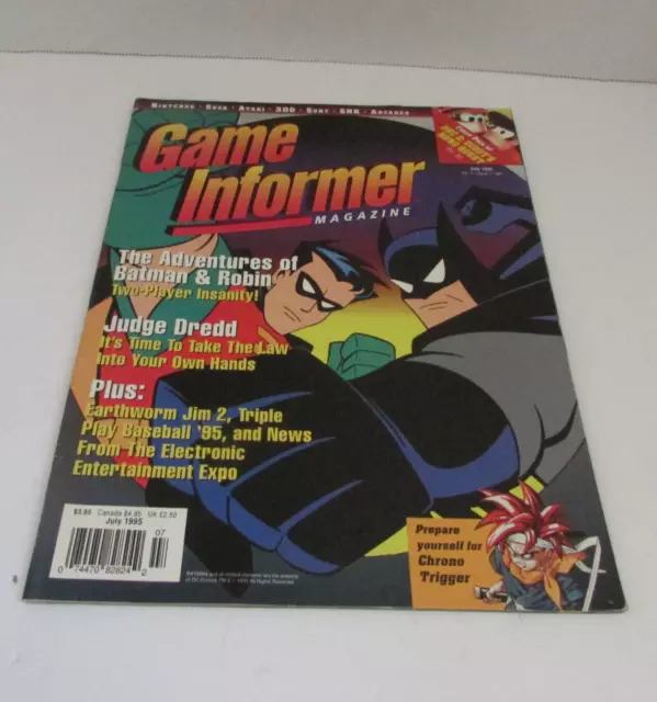 VINTAGE 1995 July Game Informer Magazine Batman & Robin Judge Dredd