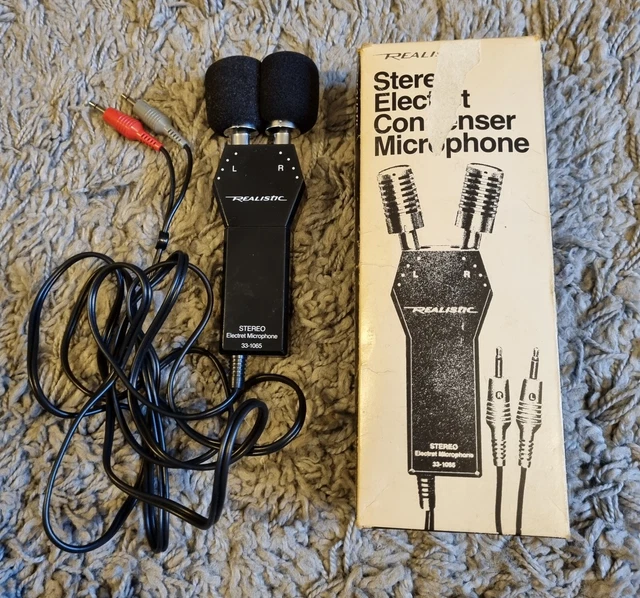 VINTAGE REALISTIC RADIO Shack Stereo Electret Condenser Microphone 33