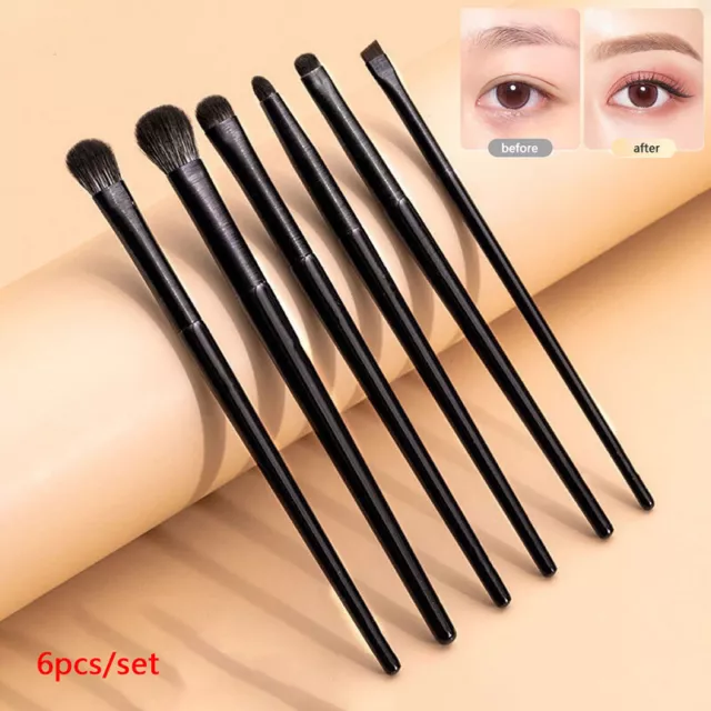 6PCS Eye Makeup Brushes Set Professional Eyeshadow Blending Make up Brush -ID