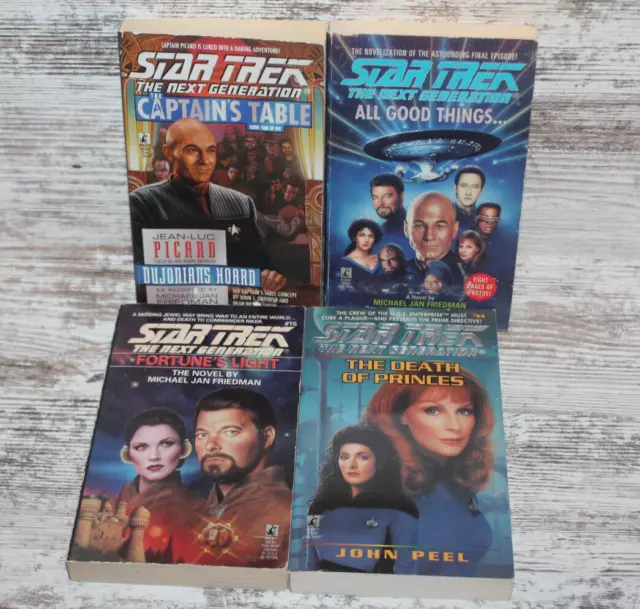 Lot of  Star Trek The Next Generation Books  TNG PB Picard Captains Table