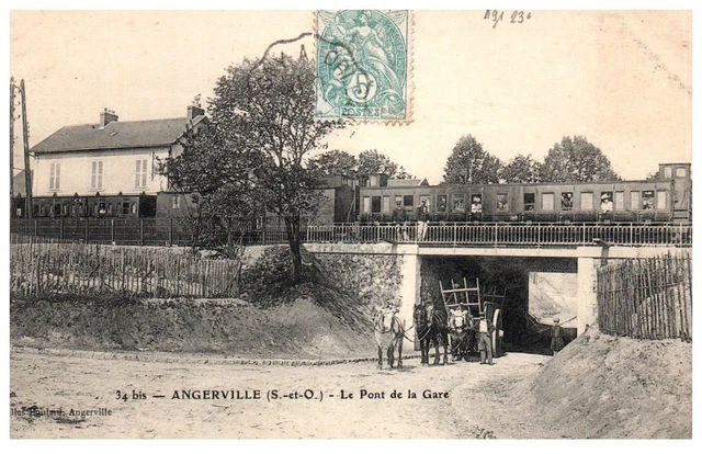 91 ANGERVILLE - le pont de la gare