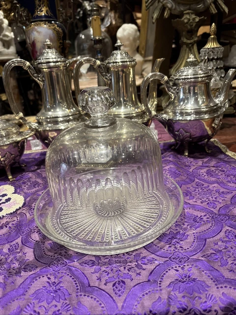 Ancienne Cloche à Fromage Avec Plateau En Verre - Vintage Et Authentique