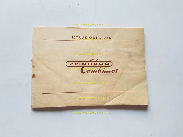 Zundapp 50 motore Combimot manuale uso manutenzione originale italiano