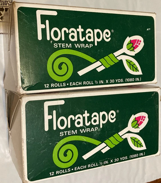 24 RoLLs Nuevo Vástago Floratape Floristas Suministro 2 Cajas contiene Cinta Verde 1/2"