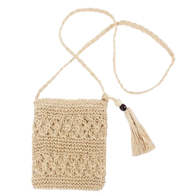 Beach Simple Hollow Tassel Crossbody Summer Braided BAg Vacation Women Hand