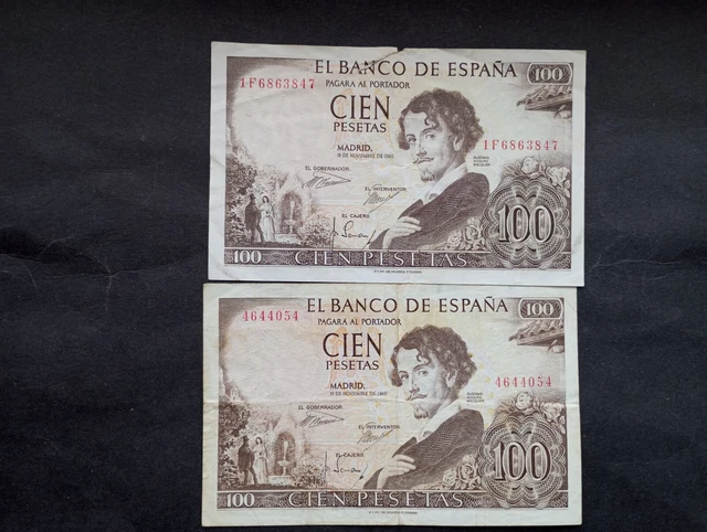 Spain 2 X 100 Pesetas 1965  Banknote