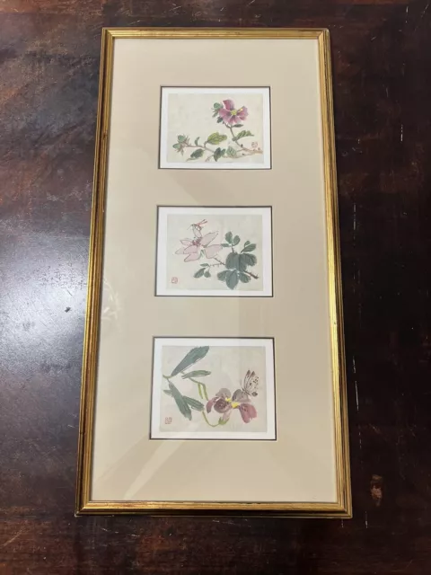 VTG BOMBAY COMPANY Framed Floral Botanical Wall Art Prints