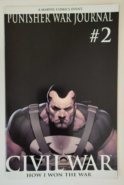 Punisher War Journal #2 (2006, Marvel) VF Vol 2 2nd Print Variant Civil War