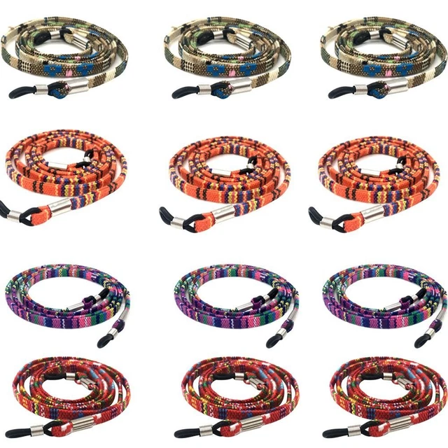 12 pz occhiali regolabili multicolore cordino cinturino collo cotone adulto