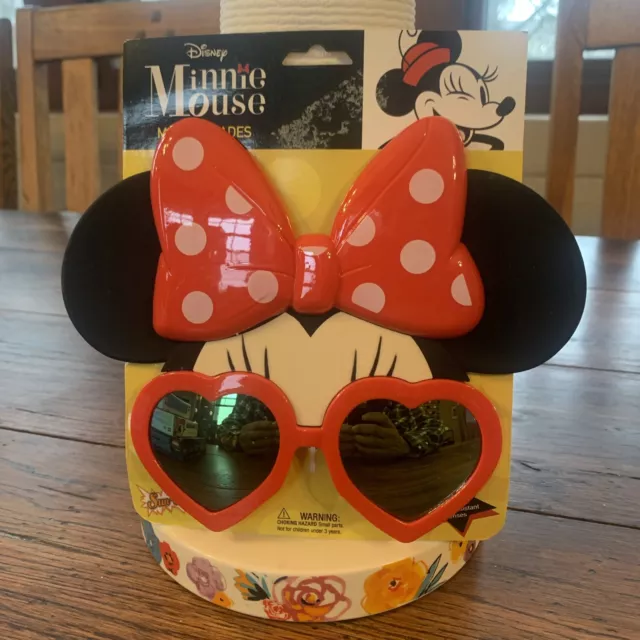 Disney Minnie Mouse Minnie Shades Sunglasses 100% UV Protection Sun Staches New