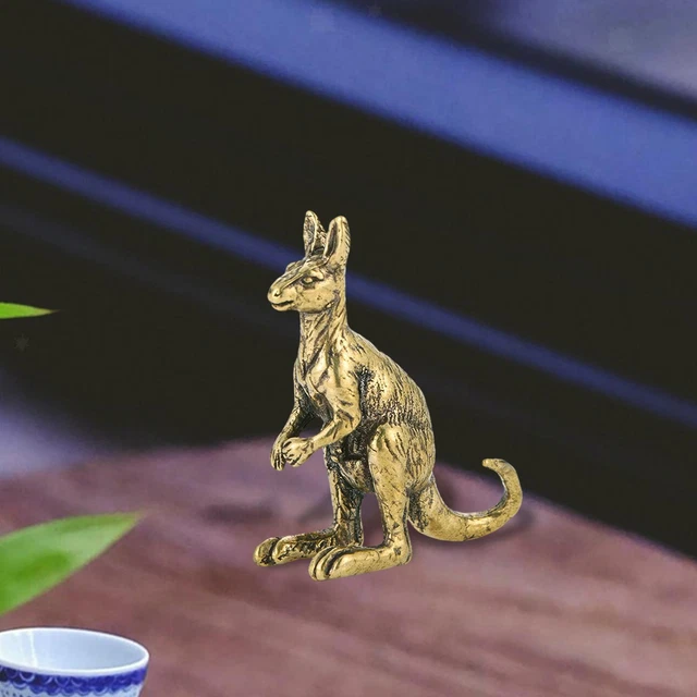 SCULPTURE DE KANGOUROU en Bronze, Statue de kangourou pour étagère, EUR