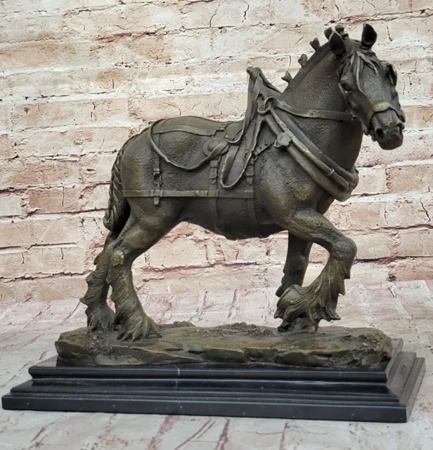 Original Signed Artwork Clydesdales  Horse Hand Made Classic Artwork Sculpture