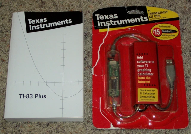TEXAS INSTRUMENT 2002 TI CONNECTIVITY KIT USB V2.7.1 & 2003 TI-83 Plus GUIDEBOOK