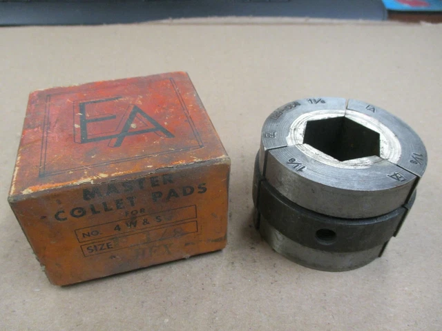 Surplus Edward Andrew Warner & Swasey #4 Hex Smooth 1-1/8" Collet Pad