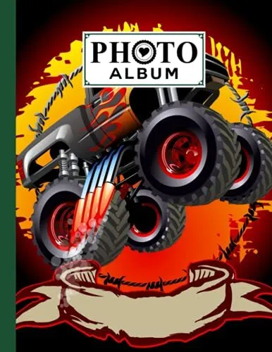 Álbum de fotos de Monster Truck álbumes de fotos grandes con memorándum de espacio de escritura ex...