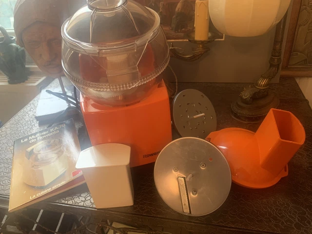 Vintage 1970's robot ménager orange MULTIXER ROWENTA KA 70 fonctionne