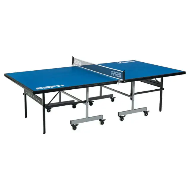 Official Size 2 Piece 15Mm Indoor Quick Match Table Tennis Table, Blue