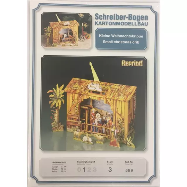 Schreiber-Bogen Kartonmodellbau Kleine Weihnachtskrippe | Papier Modellbausatz