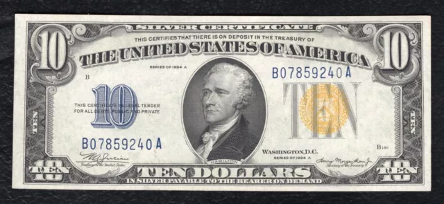 Fr 2309 1934-A $10 Ten Dollars “North Africa” Silver Certificate Gem Unc