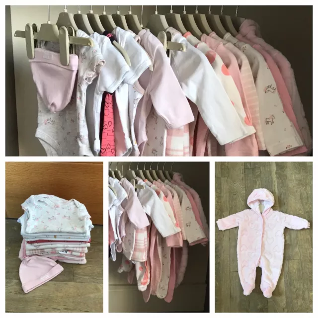 Bellissimo pacchetto di vestiti per bambine età neonato / 0-1 mese ottime condizioni.