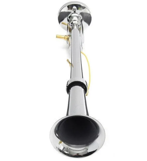 12V 24V Fanfare Drucklufthorn Druckluft Horn Hupe Nebelhorn Chrom 3