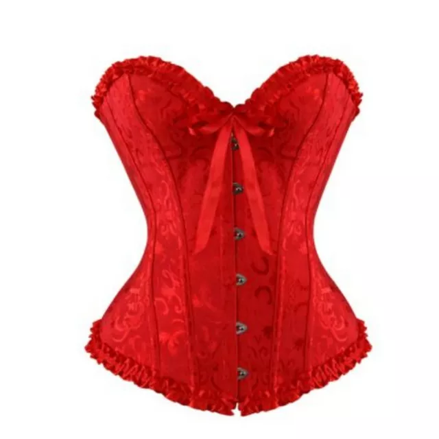 Corsetto/Bustino Gotico Serra Taglia + Tanga Rosso T42 44 E 50