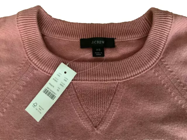 J. Crew Cotton Cashmere Pullover Sweater Dusty Rose Pink Crewneck XS