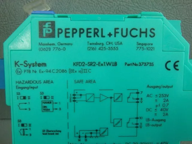 KFD2SR2EX1WLB - PEPPERL+FUCHS - KFD2-SR2-EX1WLB / Switch amplifier USED 3