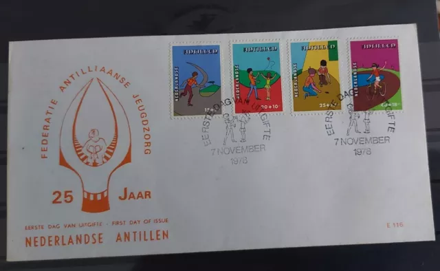 Niederländische Antillen Ersttagsbrief Kindermarken 1978