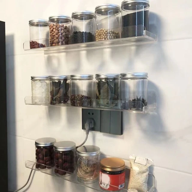 Étagères acryliques transparentes parfaites pour les lotions parfumées et les