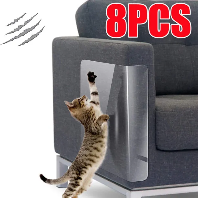 8 Pack Pet Cat Anti-Scratch Tape Sofa Couch Protector Guard Clear Sticker Strip
