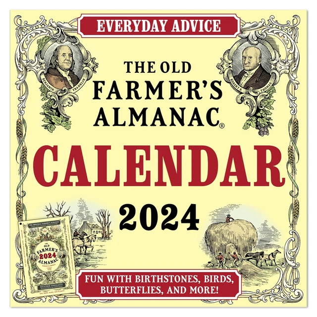 THE OLD FARMERS Almanac 2024 Monthly Wall Calendar 12 x 12 Wall
