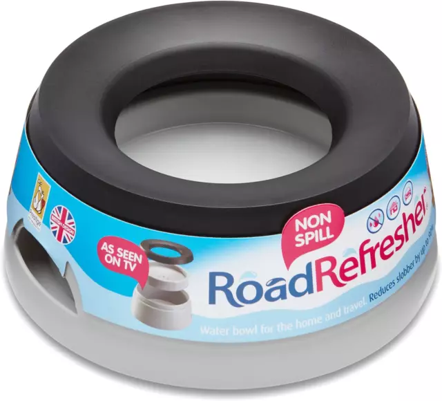 Road Refresher Non Spill Water Bowl Grey Small