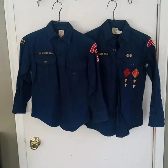 2 Boy Scouts of America size 13 blue Patches Uniform  BSA Cub MADE USA york