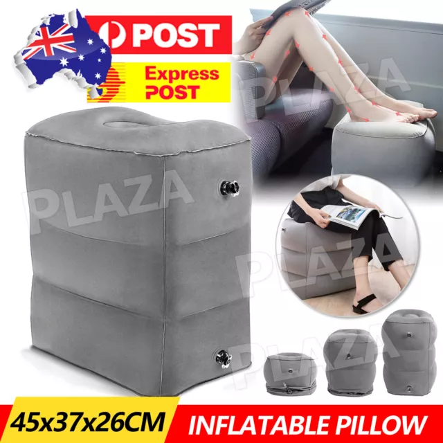 Inflatable Foot Rest Travel Air Pillow Cushion Office Home Leg Footrest Relax AU