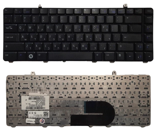 HEBREW keyboard DELL VOSTRO A840 A860 1014 1015 1088 1410 Genuine 0R809H
