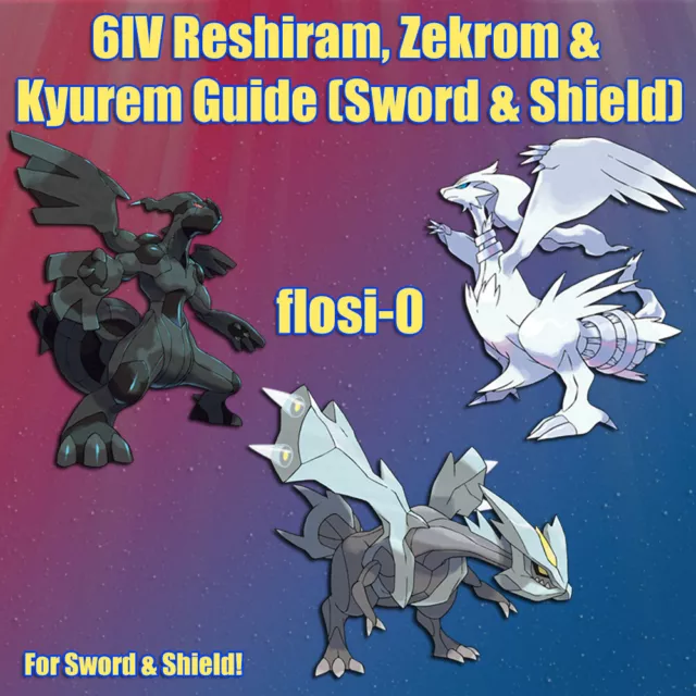 ✨ Shiny ✨ 6IV Kyurem + Reshiram + Zekrom /w Master balls Pokemon Sword &  Shield