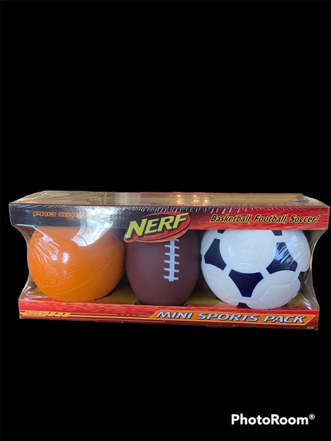 Nerf Football Basketball Soccer Ball Mini Sports Pack Pro Shop BRAND NEW