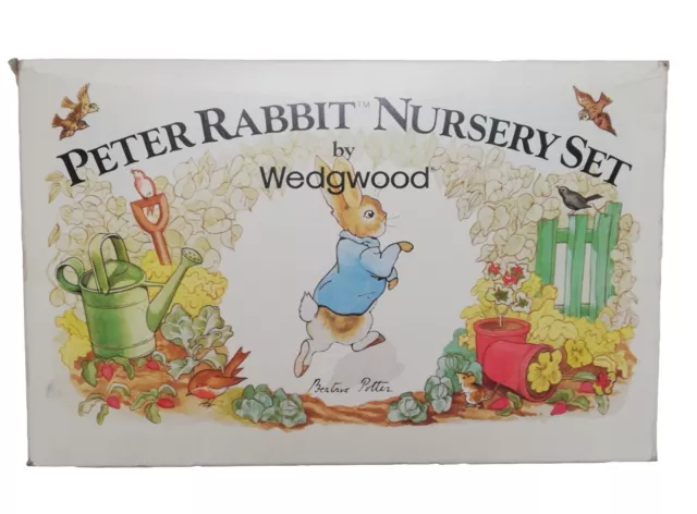 Vintage peter Rabbit 4 piece China Nursery set new in box