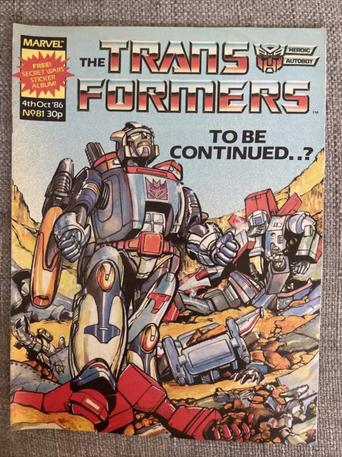 The Transformers Marvel UK Comic Issue 81 Oct 1986