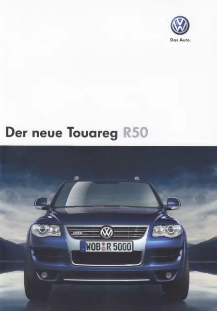 VW VOLKSWAGEN TOUAREG R50 Prospekt Brochure plus Preisliste 2007 53