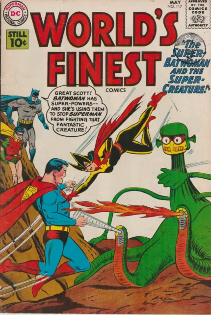###Dc Comics Worlds Finest #117 May 1961 Batwoman F+ (6.5) ###
