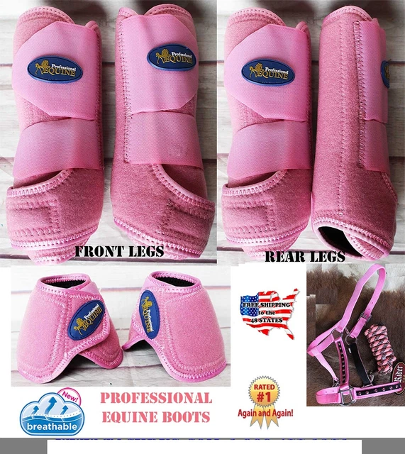 Horse Professional Equine Sports Medicine Splint Bell Boots Pink COMBO 41PKA Horse Professional Equine Sports Medicine Splint Bell Boots Pink COMBO 41PKA