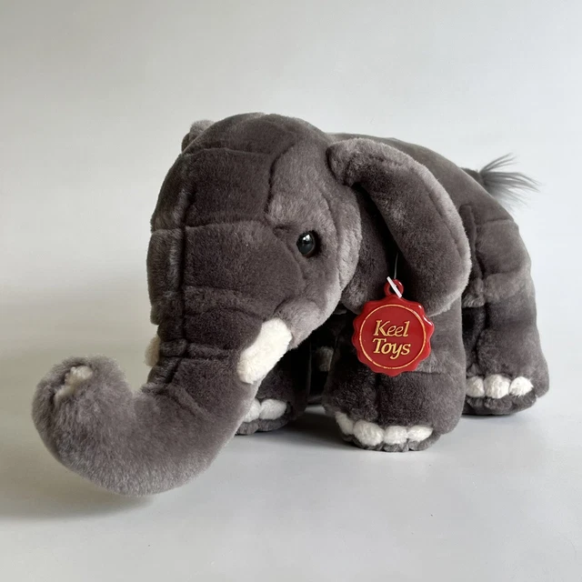 KEEL TOYS SOFT Toy Cuddly Plush Elephant Stuffed Animal Teddy 12” £9.25 ...