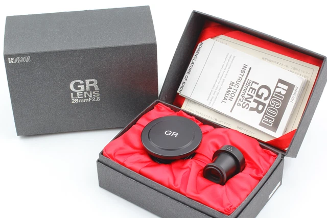 【Top MINT / Box + Finder】 RICOH GR 28mm f2.8 Black Lens Leica L39 LTM From JAPAN