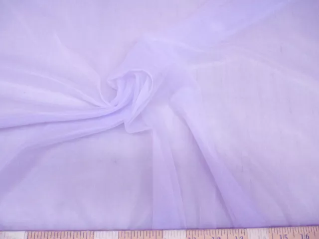 Discount Fabric Stretch Voile Lavender 108 inch Sheer VO306