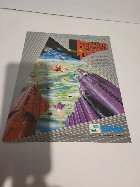 Flyer  SNK,BERMUDA TRIANGLE  Arcade Video Game advertisement original see pic