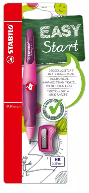 STABILO EASYERGO DRUCKBLEISTIFT 3,15 mm PINK RECHTSHÄNDER BLEISTIFT